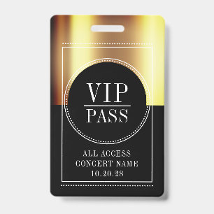 Badge de concert personnalisé VIP passe-partout
