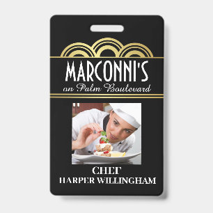 Badge de cordon de chef de restaurant