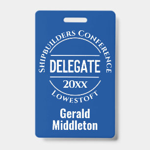 Badge de délégué d'assemblée, de convention ou de
