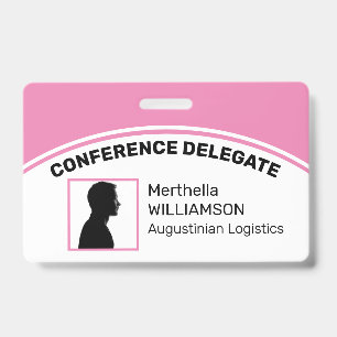 Badge de délégué de photo de logo personnalisé ROS