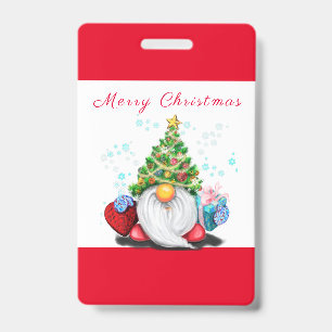 Badge de fête de Noël de gnome