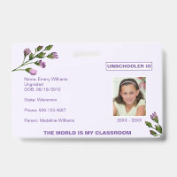 Badge de Floral Unschooling Homeschooling