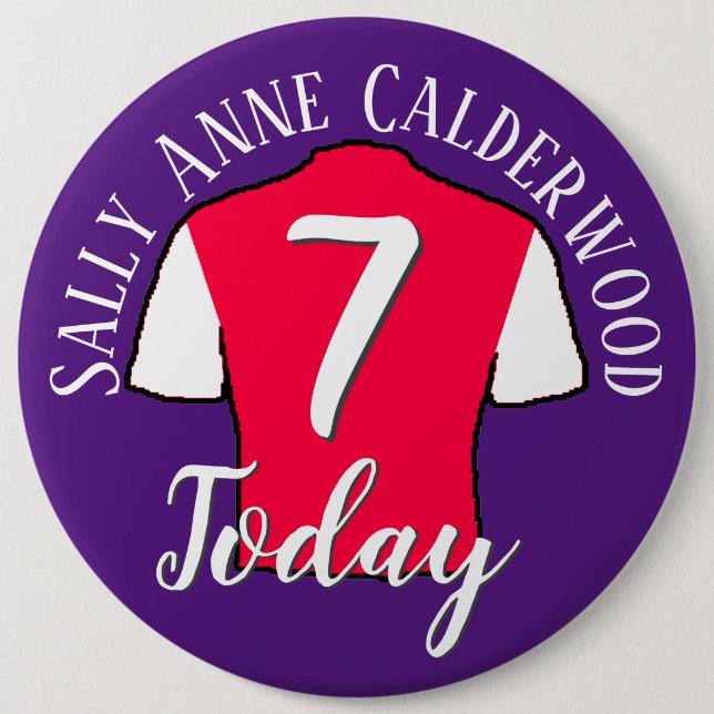 Badge de football d'anniversaire pour personnalise (Devant)