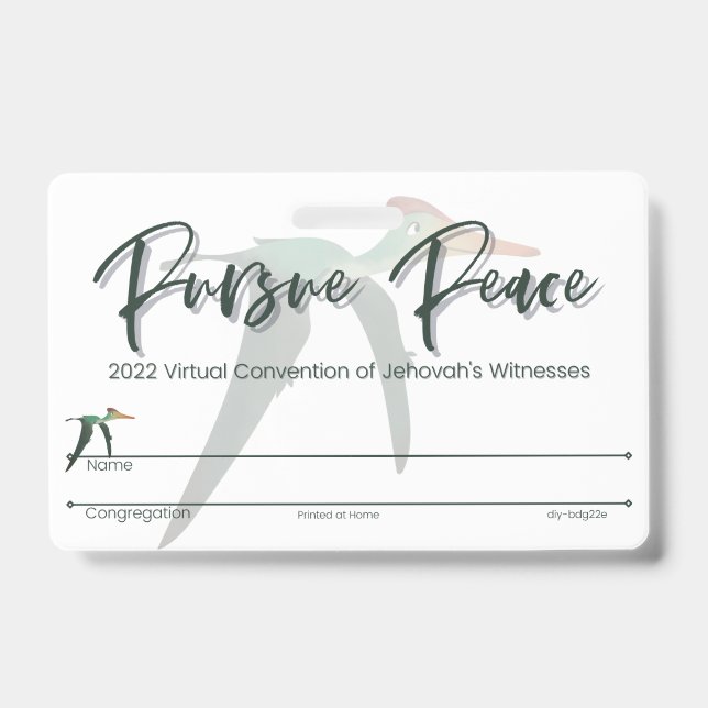 Badge de la Convention JW Keepsake | Ptérodactyle (Avant)