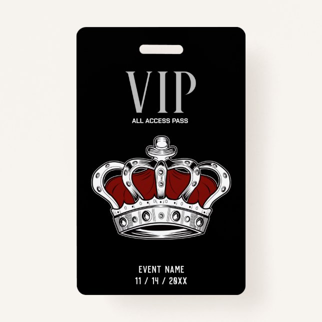 Badge de la Couronne VIP (Dos)