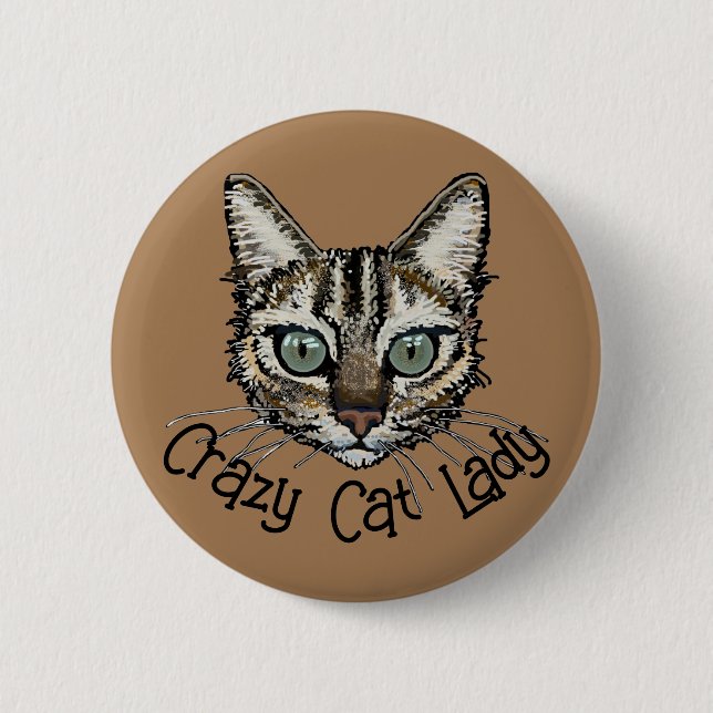 Badge de la dame de chat folle (Devant)