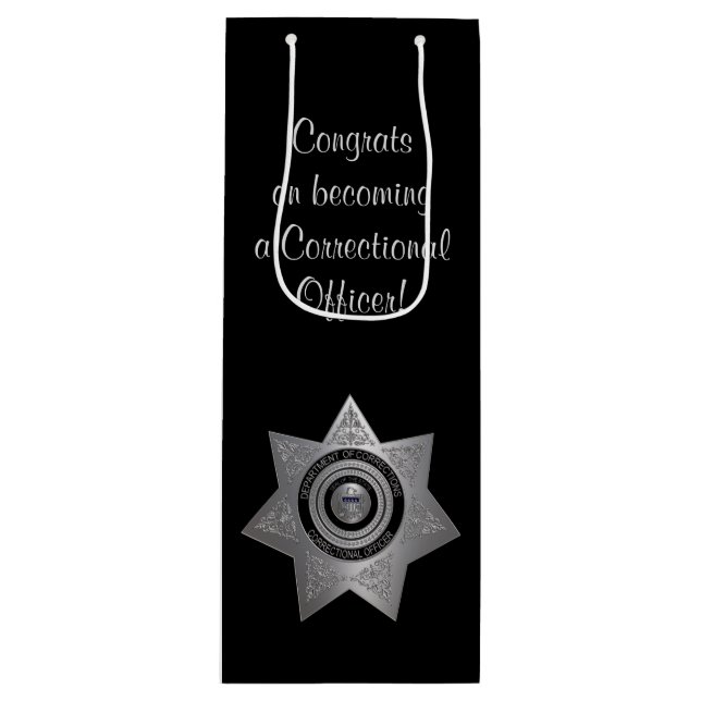 Badge de l'agent correctionnel, Sac cadeau argent- (Devant)