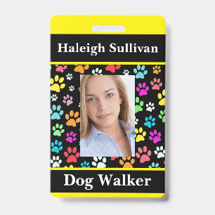Badge de laisse pour promeneur de chien