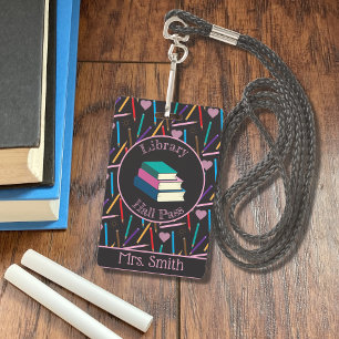Badge de laissez-passer de la bibliothèque aux cra
