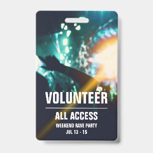 Badge de laissez-passer personnalisé pour concert