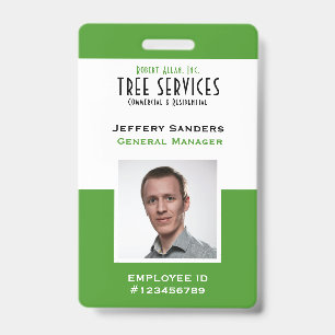 Badge de l'employé du service de l'arbre de photo