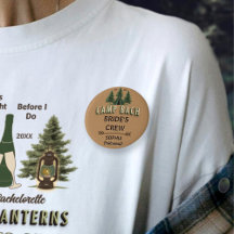 Badge de l'équipe de la mariée au camp Rustique | 