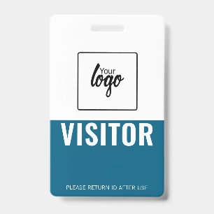 Badge de logo personnalisé ID moderne pour visiteu