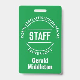 Badge de membre du personnel