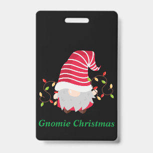 Badge de Noël Gnomie