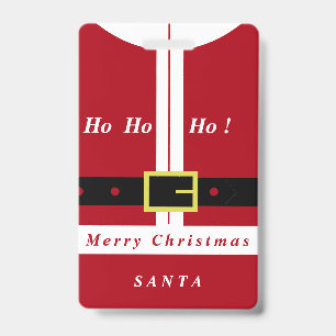 Badge de Noël Votre nom Père Noël Cadeau