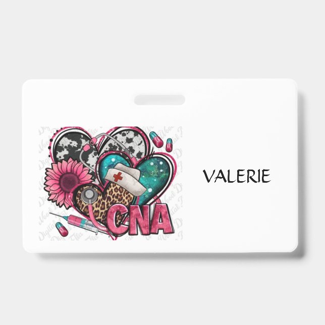 Badge de nom d'aide-soignant certifié CNA (Avant)