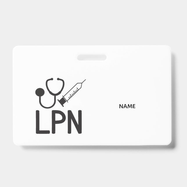 Badge de nom de LPN (Avant)