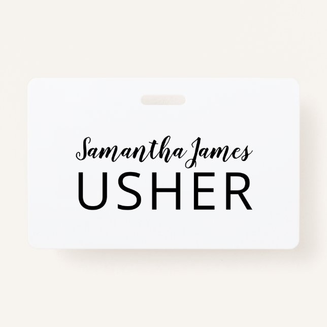 Badge de nom de l'utilisateur de signature de scri (Devant)