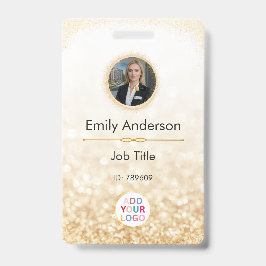 Badge de nom de photo d'employé personnalisé avec