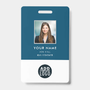 Badge de nom de photo d'employé personnalisé Code-