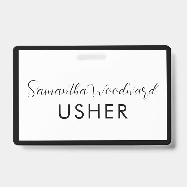 Badge de nom de placeur à signature de script mode (Avant)