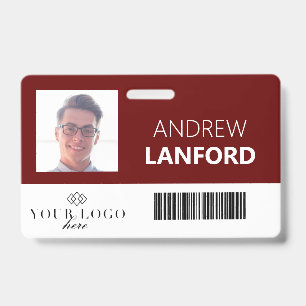 Badge de nom d'employé Logo et couleur personnal