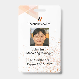 Badge de nom d'employé personnalisé | ID personnel