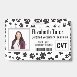 Badge de nom d'établissement vétérinaire