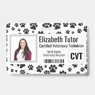 Badge de nom d'établissement vétérinaire