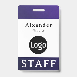 Badge de nom du personnel, logo personnalisé