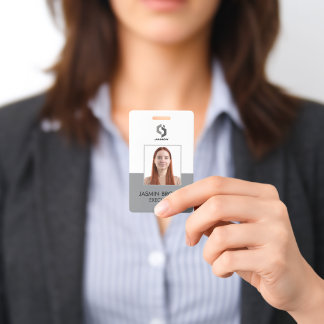 Badge de nom et carte de code QR personnalisé pour