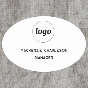 Badge de nom magnétique ou à broche pour employés