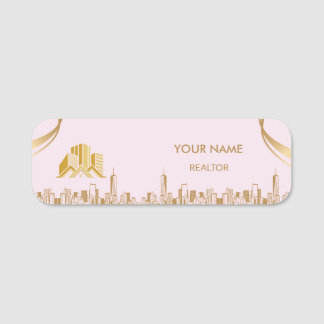 Badge de nom personnalisé pour agent immobilier