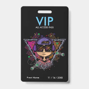 Badge de passe d'accès VIP Gamer Boy
