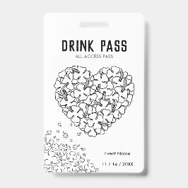 Badge de passe de boisson de la Saint-Patrick