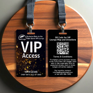 Badge de passe VIP   Code QR et logo personnalisés