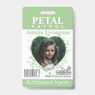Badge de patrouille de pétale de fille de fleurs
