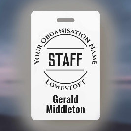 Badge de personnel. Badge officiel de membre du pe