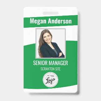 Badge de photo d'employé de l'environnement de l'é