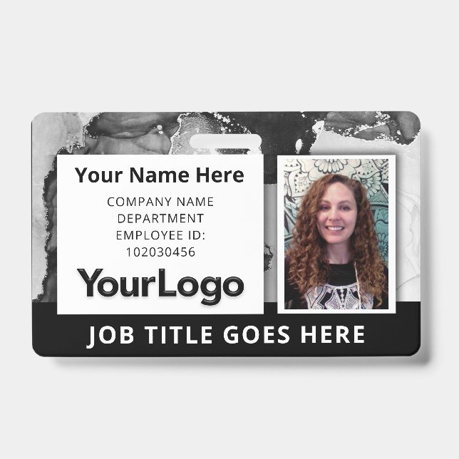Badge de photo d'entreprise avec nom (Avant)