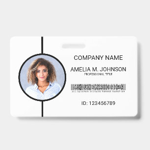 Badge de photo d'identité d'employé d'entreprise