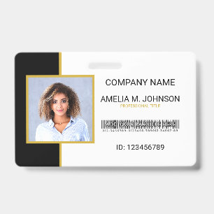 Badge de photo d'identité d'employé d'entreprise