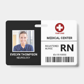 Badge de photo d'identité d'employé d'hôpital médi