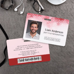 Badge de photo d'identité d'employé personnalisé r