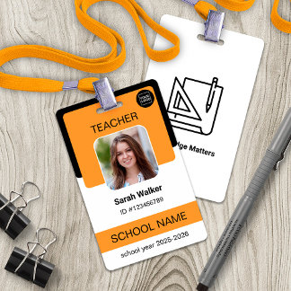 Badge de photo d'identité pour enseignant – Person