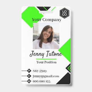 Badge de photo et de logo d'employé personnalisé