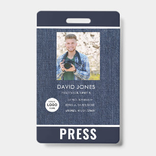 Badge de photographe de presse pour photo