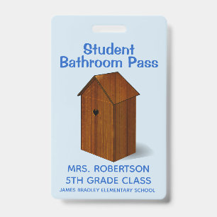 Badge de porte de salle de bain d'école de maison