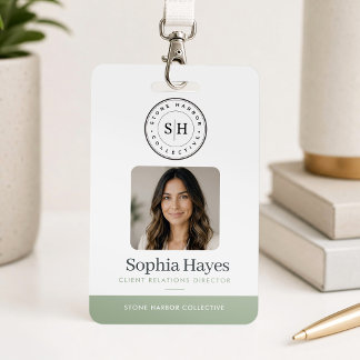Badge de salarié avec logo photo Carte d'identité
